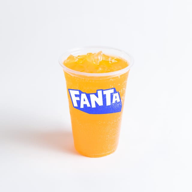 Glass Bottle Orange Fanta.