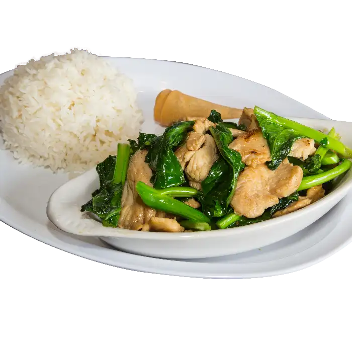 Pad Ka Nar (Stir Fried Chinese Broccoli).