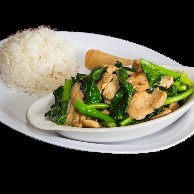 Pad Ka Nar (Stir Fried Chinese Broccoli).