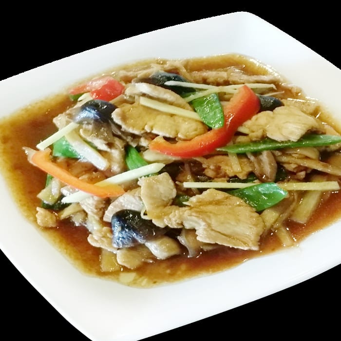 Pad Khing Sod (Fresh Ginger).