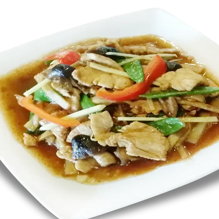 Pad Khing Sod (Fresh Ginger).