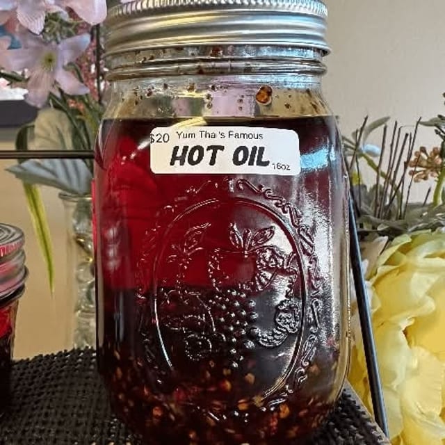 Hot oil.